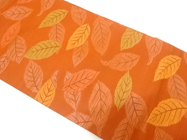 JAPANESE KIMONO / NAGOYA OBI / WOVEN LEAF